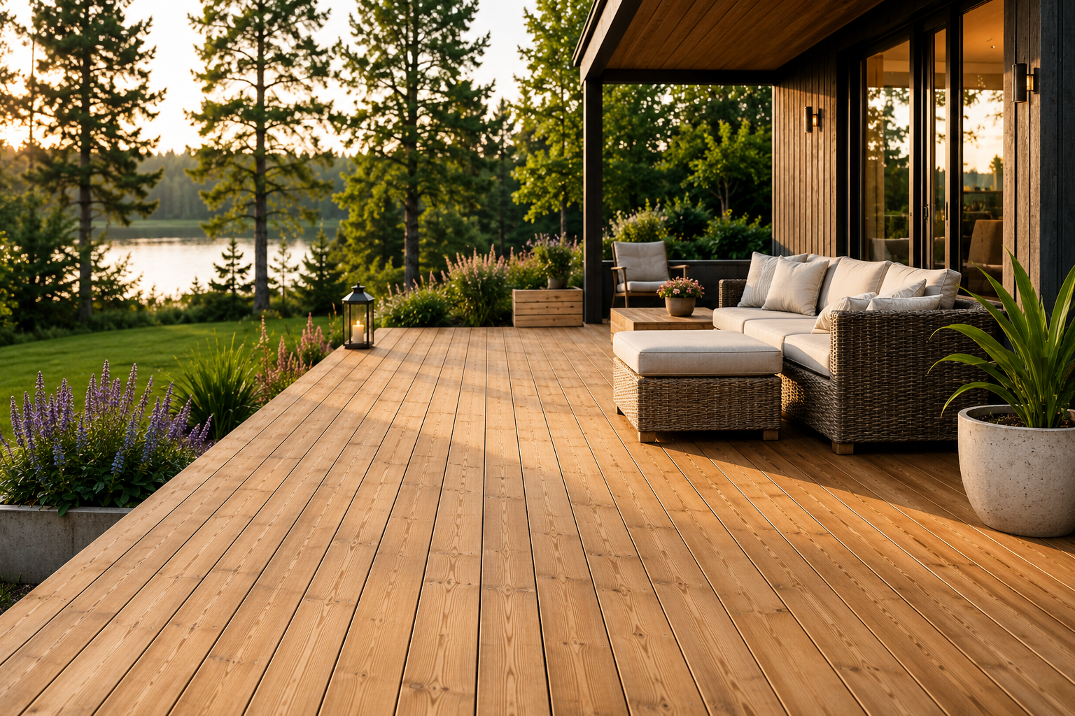 Well-maintained timber deck with a ventilated subframe